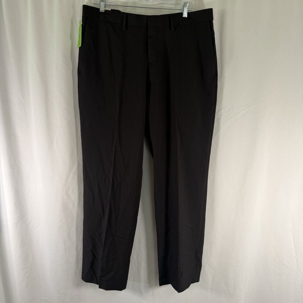 Haggar H26 Dress Pants Men's 36x29 Black Hidden Comfort Waist Classic Stretch